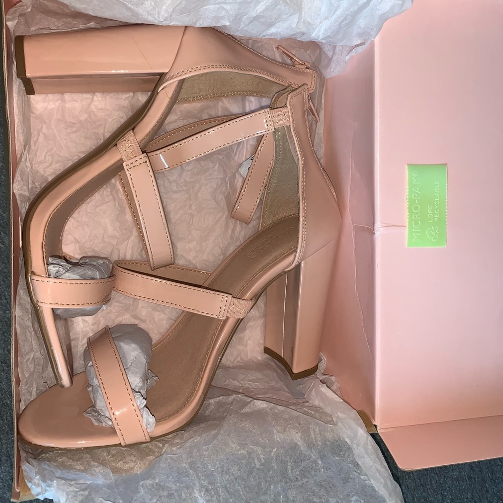 Nude Chunky Heels